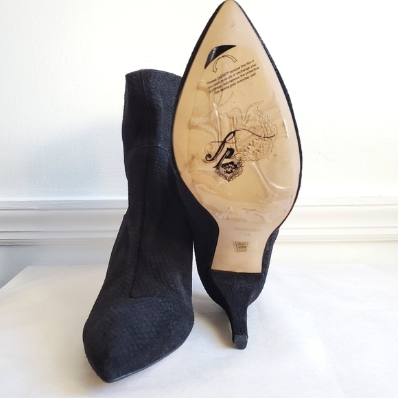 Free People Willa Leather Ankle Black Witchcore Booties New Size 11 - Picture 15 of 16